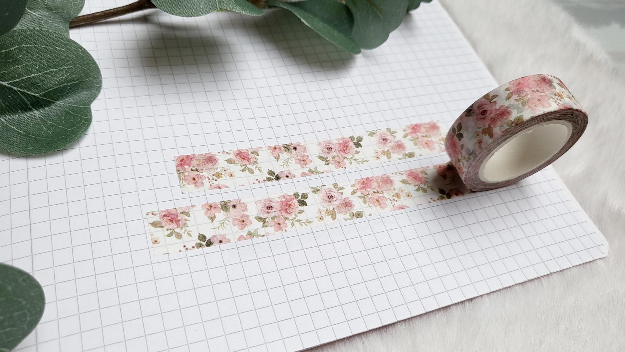 Washi Tape rosa Blumen